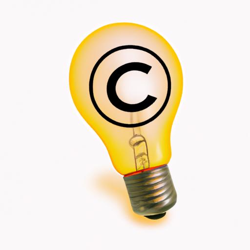 A lightbulb with a crossed-out copyright symbol, representing the exclusion of ideas and concepts from copyright protection.